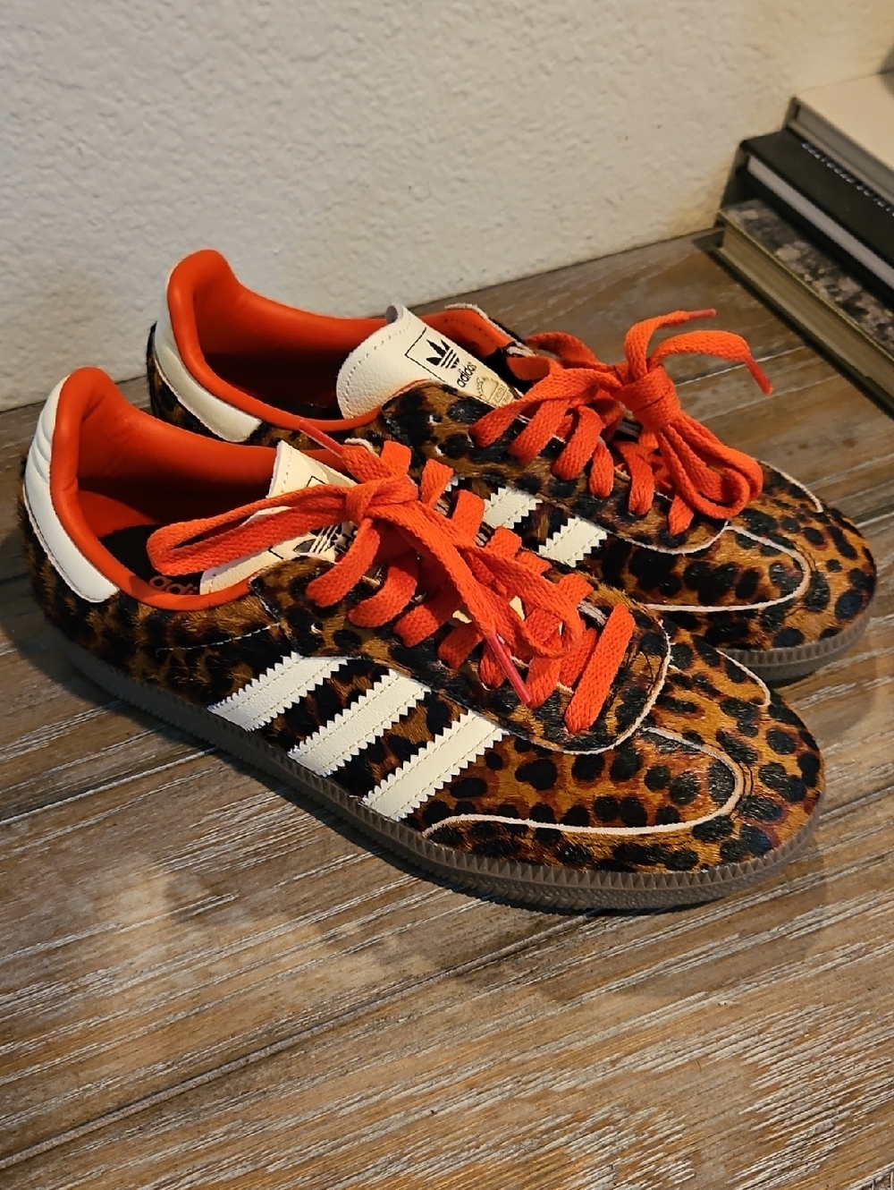 adidas Leopard Samba White Stripe Sneaker - Picture 4 of 8